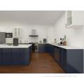 Blue and White High Gloss Lacquer Kitchen Cabinet